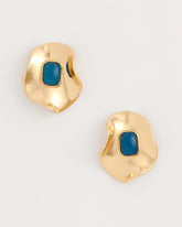 Chico's For Sale Blue Blue Resin Cab Oversized Stud Earrings