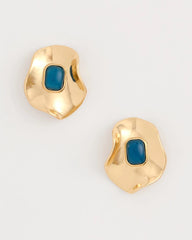 Chico's For Sale Blue Blue Resin Cab Oversized Stud Earrings