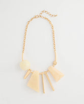 Chico's Online Neutral Faux Horn Geo Bib Necklace