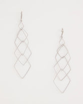 Chico's Discount Silver Geo Linear Drop Earrings