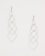 Chico's Discount Silver Geo Linear Drop Earrings