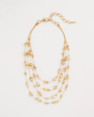Chico's Sale Gold Golden Nugget Illusion Necklace