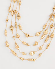 Chico's Sale Gold Golden Nugget Illusion Necklace