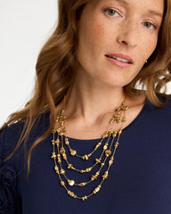 Chico's Sale Gold Golden Nugget Illusion Necklace