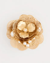 Chico's Outlet Gold Filigree Flower Brooch