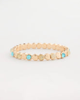 Chico's Discount Light Blue Quartz Stone Small Stretch Bracelet