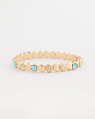 Chico's Discount Light Blue Quartz Stone Small Stretch Bracelet