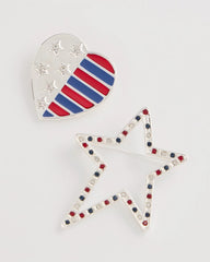 Chico's Outlet Multi Americana Brooch Set of Two