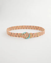 Chico's Online Multi Raffia Wrapped Multi-Color Stretch Belt