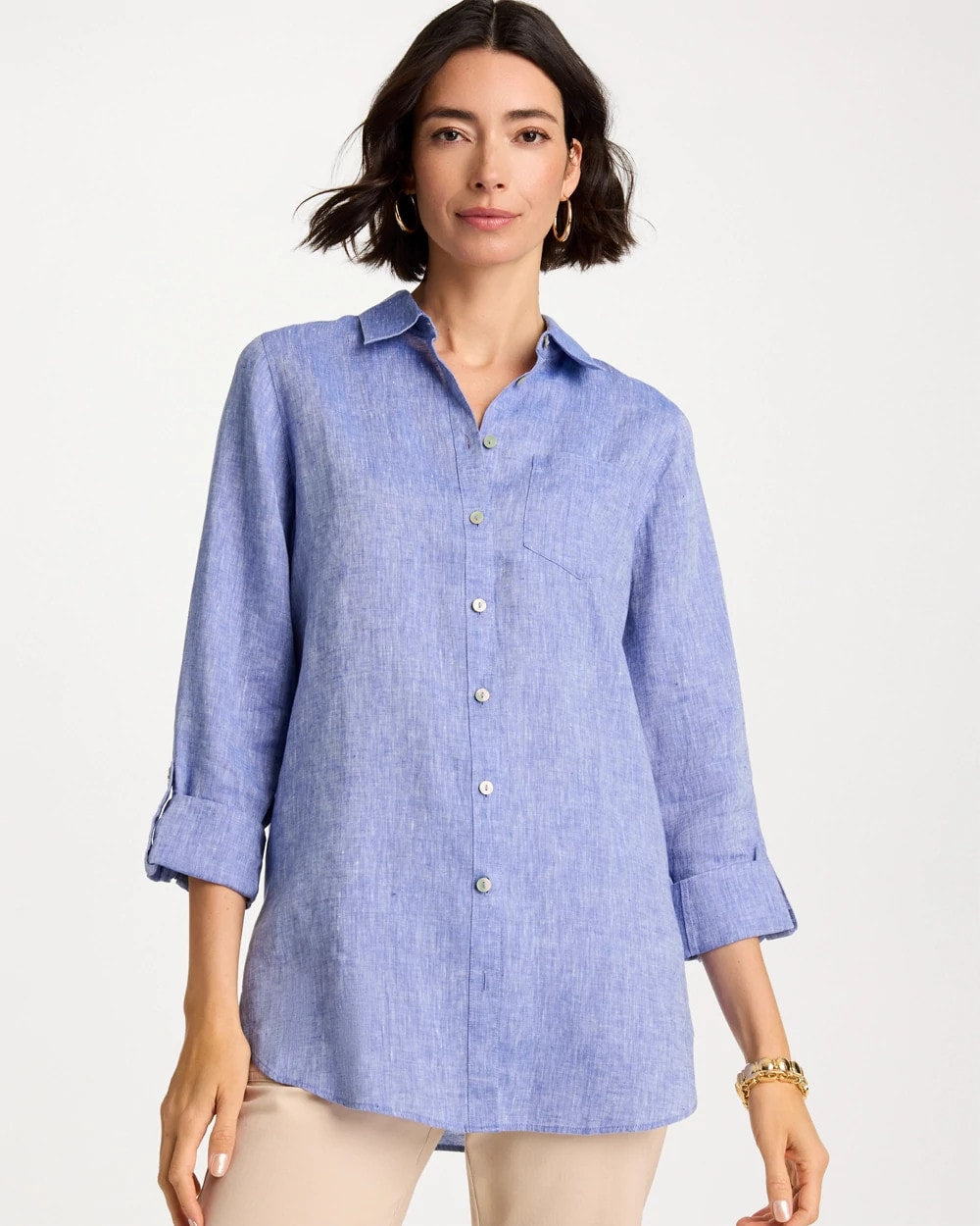 Chico's Discount Indigo No Iron™ Linen Tunic
