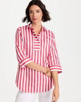 Chico's For Sale Hot Honeysuckle No Iron™ Striped Stretch Tunic