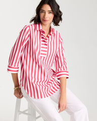Chico's For Sale Hot Honeysuckle No Iron™ Striped Stretch Tunic