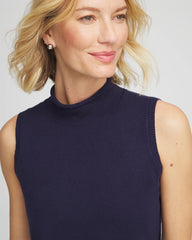 Chico's Sale Passport Blue Zenergy® Luxe Sleeveless Mockneck
