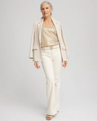 Chico's Outlet Champagne Foiled Microfiber Tank