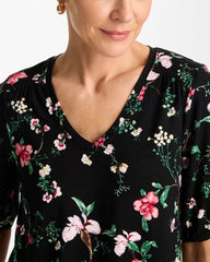 Chico's For Sale Black Kyoto Shirred Elbow Sleeve Tee