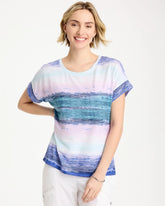 Chico's Online Pale Sweet Pea Zenergy® Ombre Drop Shoulder Tee