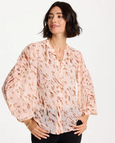 Chico's Sale Sweet Blossom Georgette Soft Spots Blouse