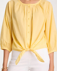 Chico's Discount Golden Haze Tie-Front Top