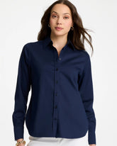 Chico's Online Classic Navy No Iron™ Stretch Shirt