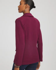 Chico's Sale Deep Chianti Single-Breasted Sweater Blazer