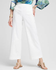 Chico's Sale Alabaster Petite Brigitte Wide Leg Cropped Pants
