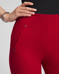 Chico's On Sale Carmine Red Juliet Slim Trim Detail Pants