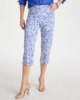 Chico's Sale Amparo Blue Brigitte™ Slim Infinite Lines Capri Pants