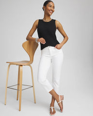 Chico's Sale Alabaster No Stain Girlfriend Cropped Jeans