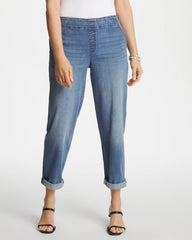Chico's Outlet Bailey Indigo Pull-On Boyfriend Cropped Jeans