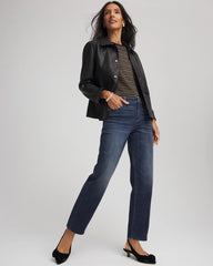 Chico's For Sale Flower Moon Indigo Girlfriend Straight Ankle Jeans