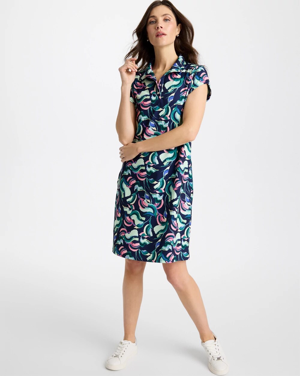 Chico's Outlet Blossom Zenergy® UPF Blooms Polo Dress