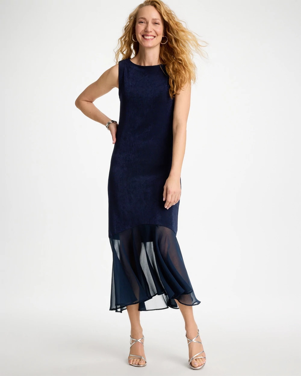 Chico's On Sale Travelers India Ink Travelers™ Chiffon Hem Dress