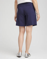 Chico's Outlet Passport Blue Brigitte™ Pull-On Asymmetrical Wrap Skort