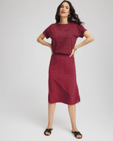 Chico's For Sale Russet Red Zenergy® UPF Bungee-Hem Pull-On Skirt