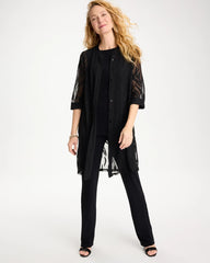 Chico's On Sale Travelers Black Travelers™ Collection Sheer Jacquard Topper