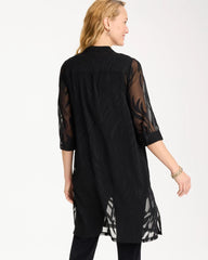 Chico's On Sale Travelers Black Travelers™ Collection Sheer Jacquard Topper