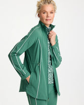 Chico's Outlet Water Lily Green Zenergy® UPF Piping Anorak Jacket