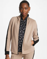 Chico's Sale Studio Taupe Zenergy® Double-Knit Contrast Jacket
