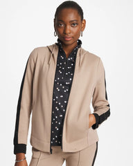 Chico's Sale Studio Taupe Zenergy® Double-Knit Contrast Jacket