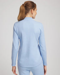 Chico's For Sale Crystal Topaz Zenergy® Luxe Half-Zip Pullover Top