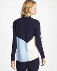 Chico's Online Crystal Topaz Zenergy® Luxe Colorblock Half-Zip Pullover