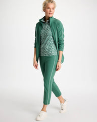 Chico's Discount Water Lily Green Zenergy® UPF Paint Snap Mockneck