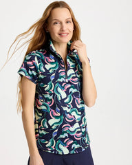 Chico's On Sale Blossom Zenergy® UPF Blooms Half Zip Polo
