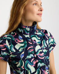 Chico's On Sale Blossom Zenergy® UPF Blooms Half Zip Polo