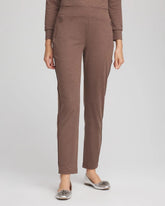 Chico's Outlet Walnut Zenergy® Cloud Satin Trim Pants