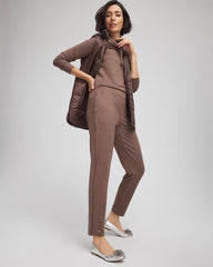 Chico's Outlet Walnut Zenergy® Cloud Satin Trim Pants