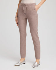 Chico's For Sale Taupe Heather Zenergy® Luxe Rhinestone Ankle Pants