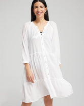 Chico's Discount Alabaster Button Front Swim Coverup