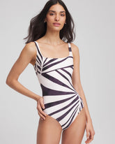 Chico's Online Neutral/Brown Gottex Desert Queen Square Neck One Piece
