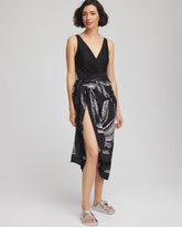 Chico's Sale Black/Multi Magicsuit® Hearts of Palm Pareo